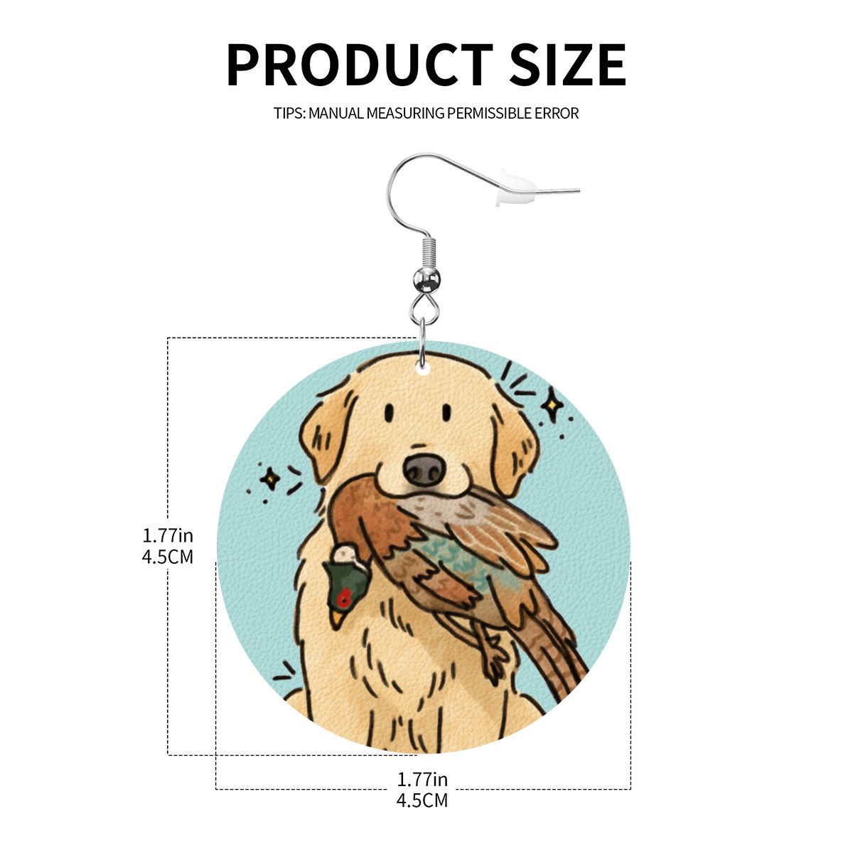 PU Leather Round Earrings