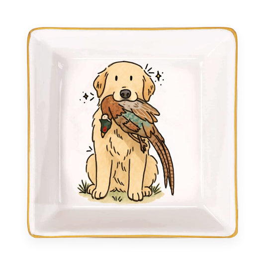 Gold Trim Jewelry Dish