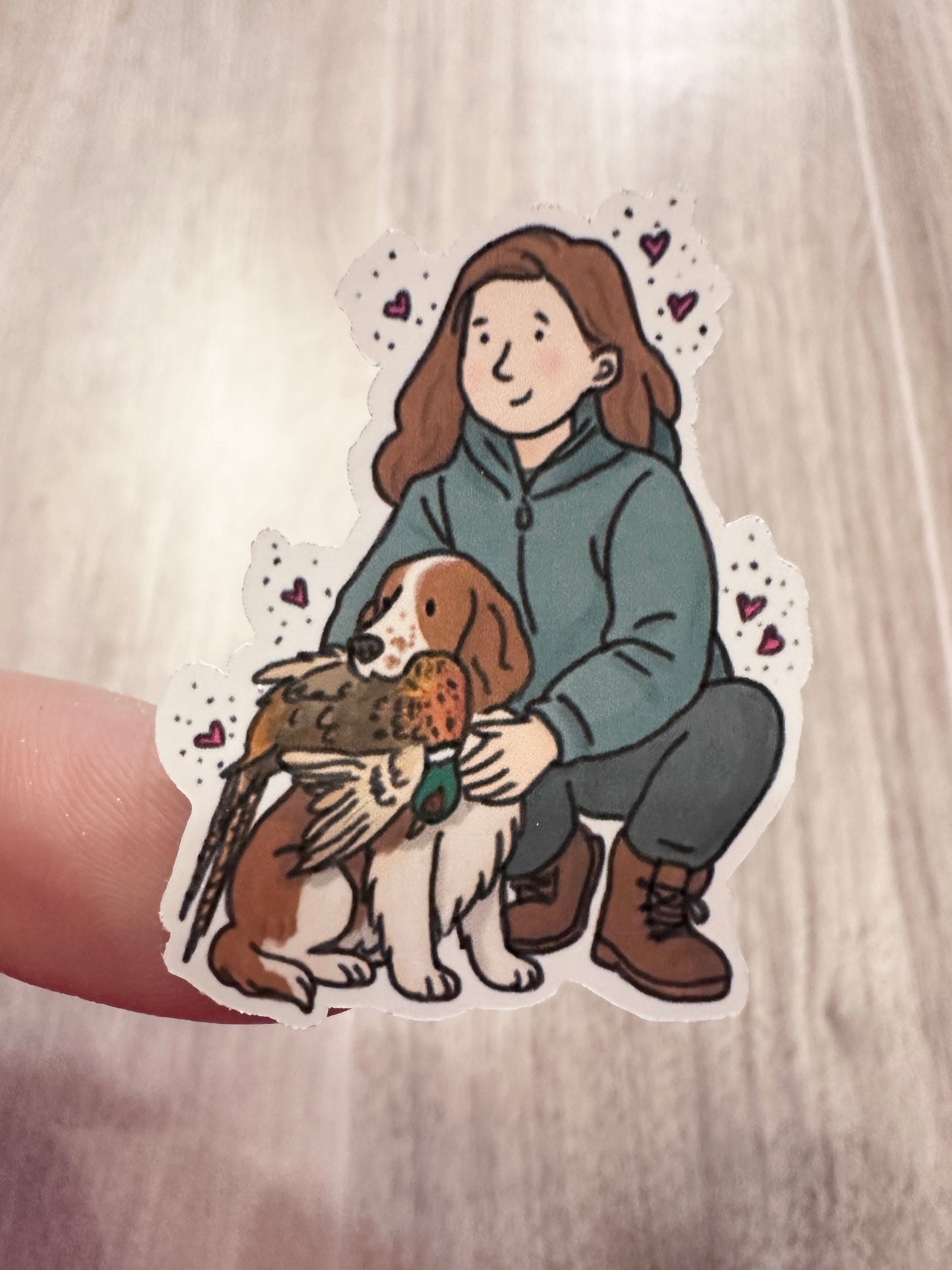 Welsh Springer Spaniel Hunting Sticker Sheet Set