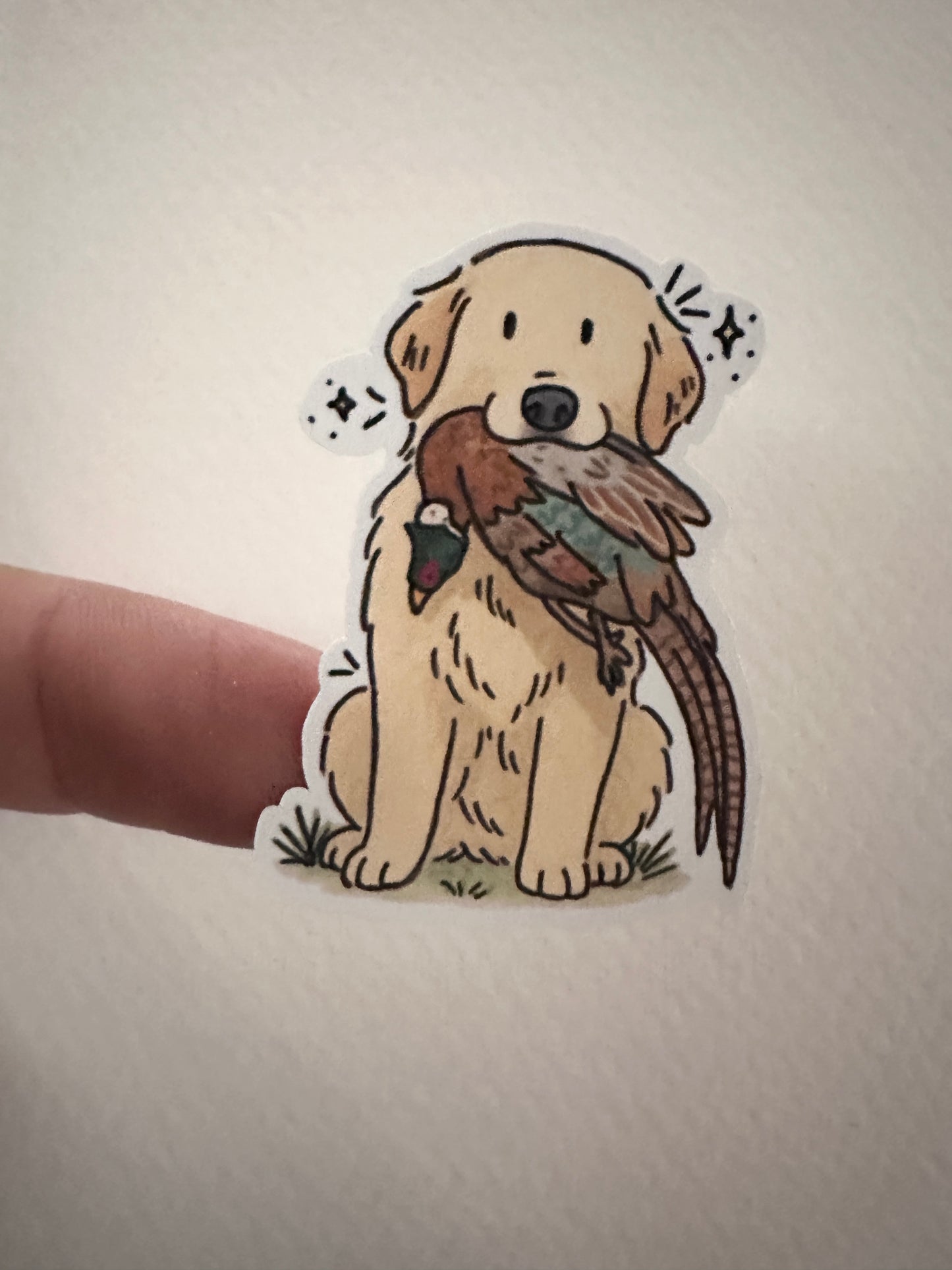 Golden Retriever Pheasant Hunt Sticker Sheet Set (2 sheets)