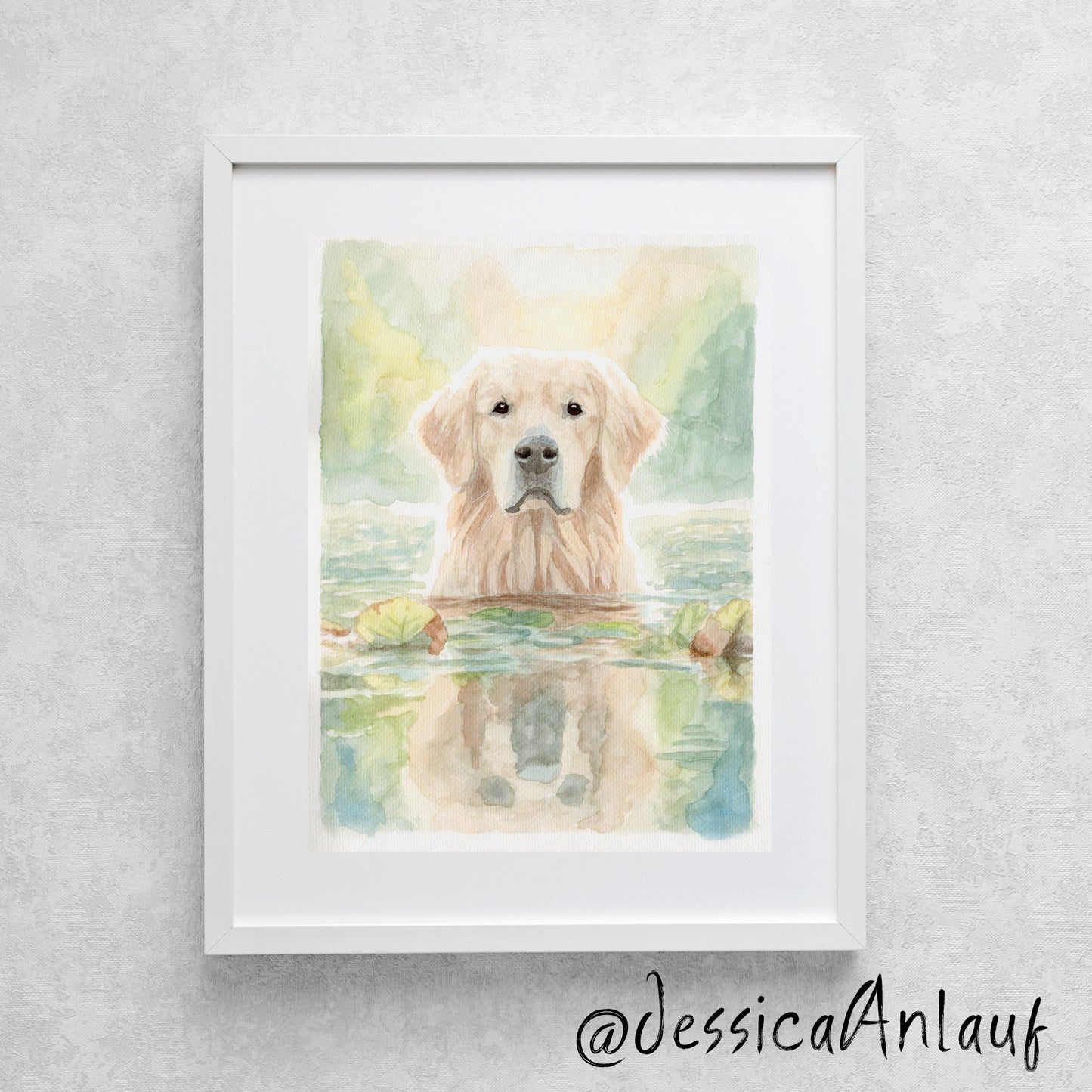 9x12 Watercolor Painting "In the Pond"