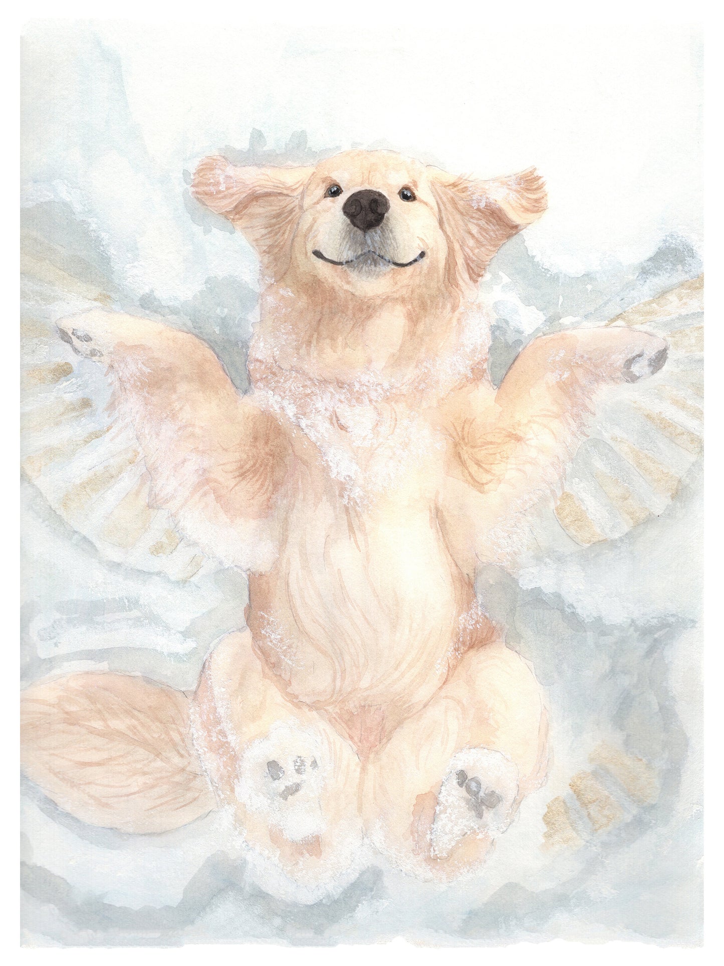 9x12 Golden Retriever Fine Art