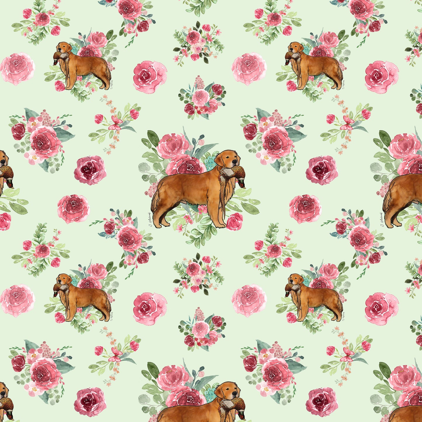 Golden Retriever Fabric Print-11