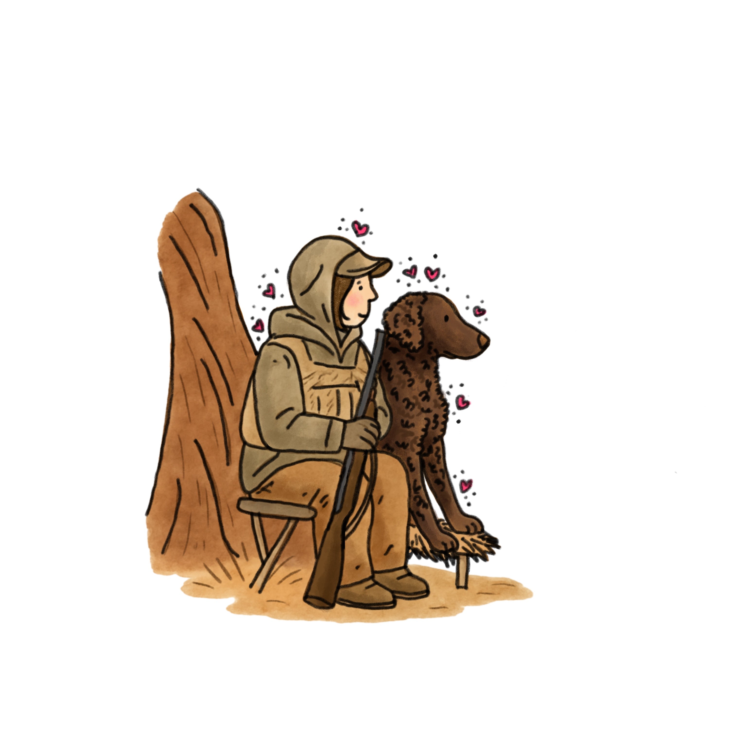 Hunting Curly-Coated Retriever