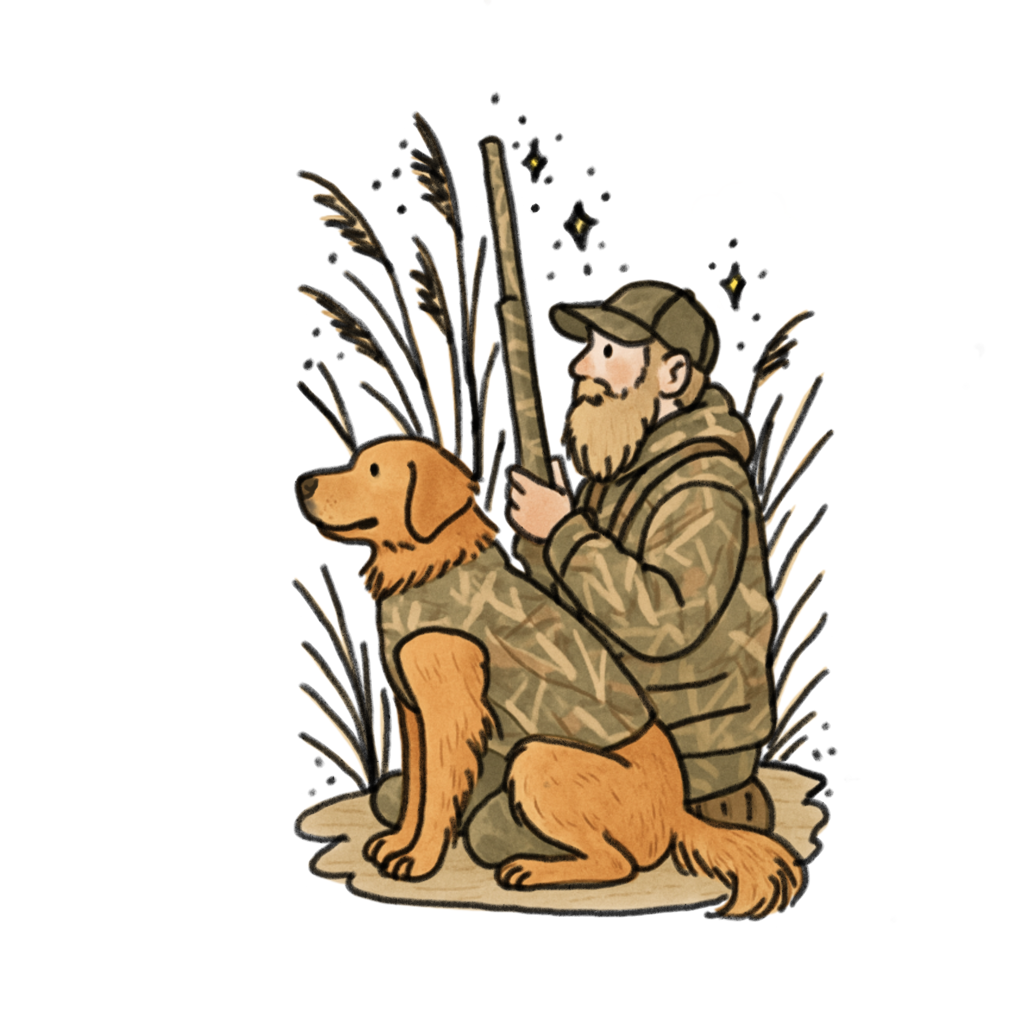 Duck Hunting Golden Retriever