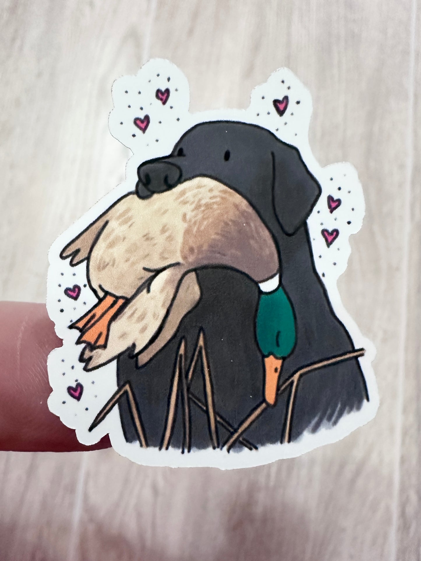 Black Lab Hunting Sticker Sheet Set
