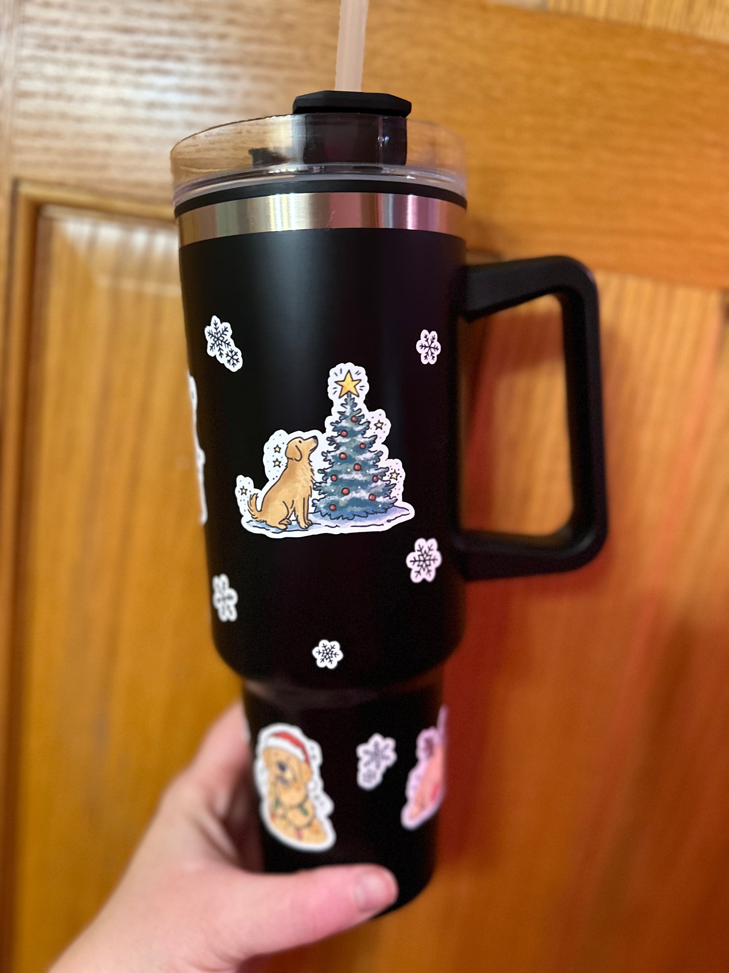 Golden Retriever Christmas Sticker Sheet Set (2 sheets)