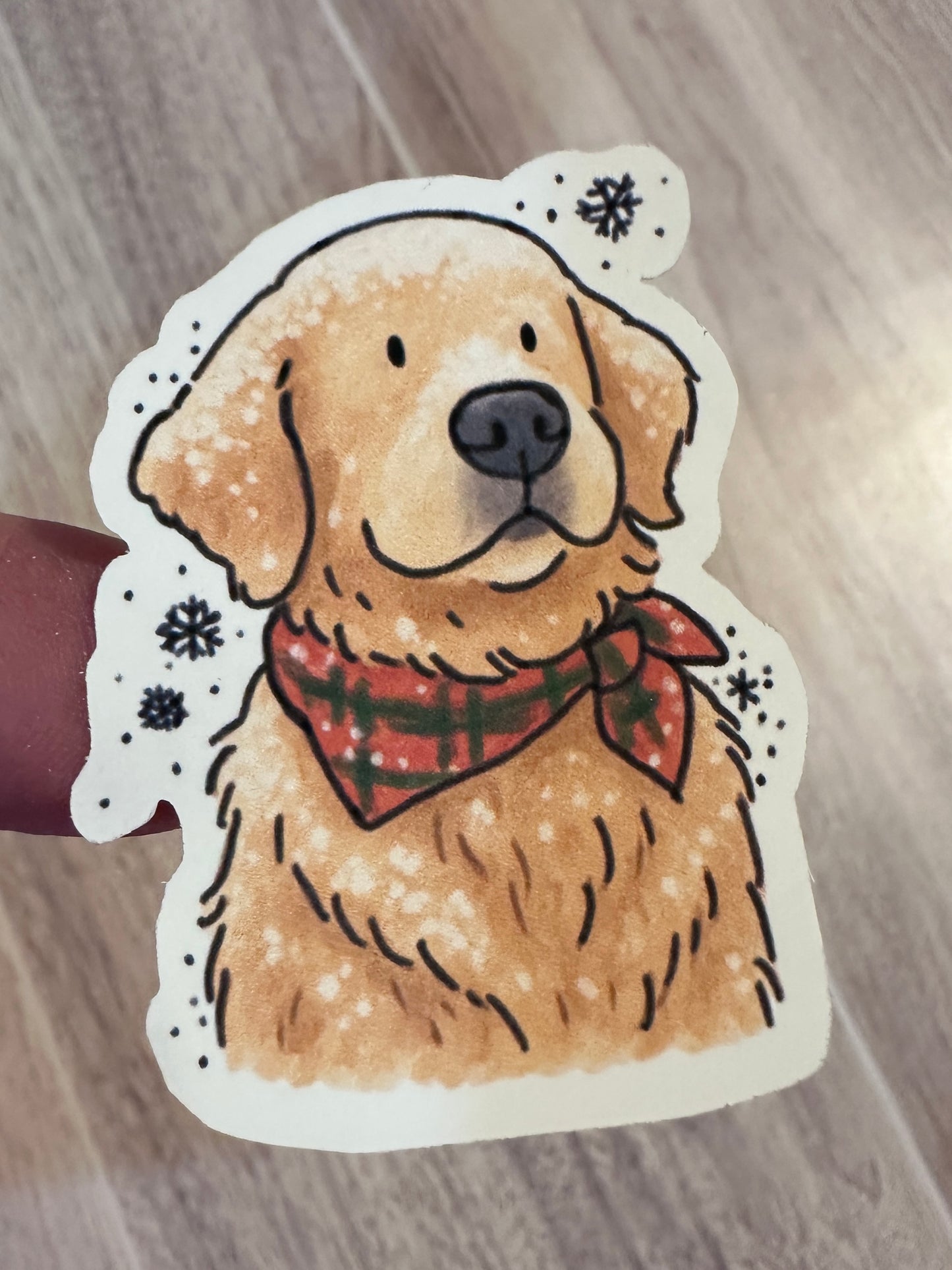 Golden Retriever Christmas Sticker Sheet Set (2 sheets)