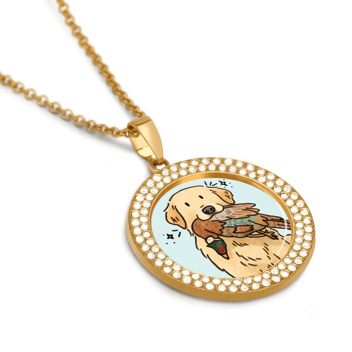 Sparkling Rhinestone Pendant Necklace