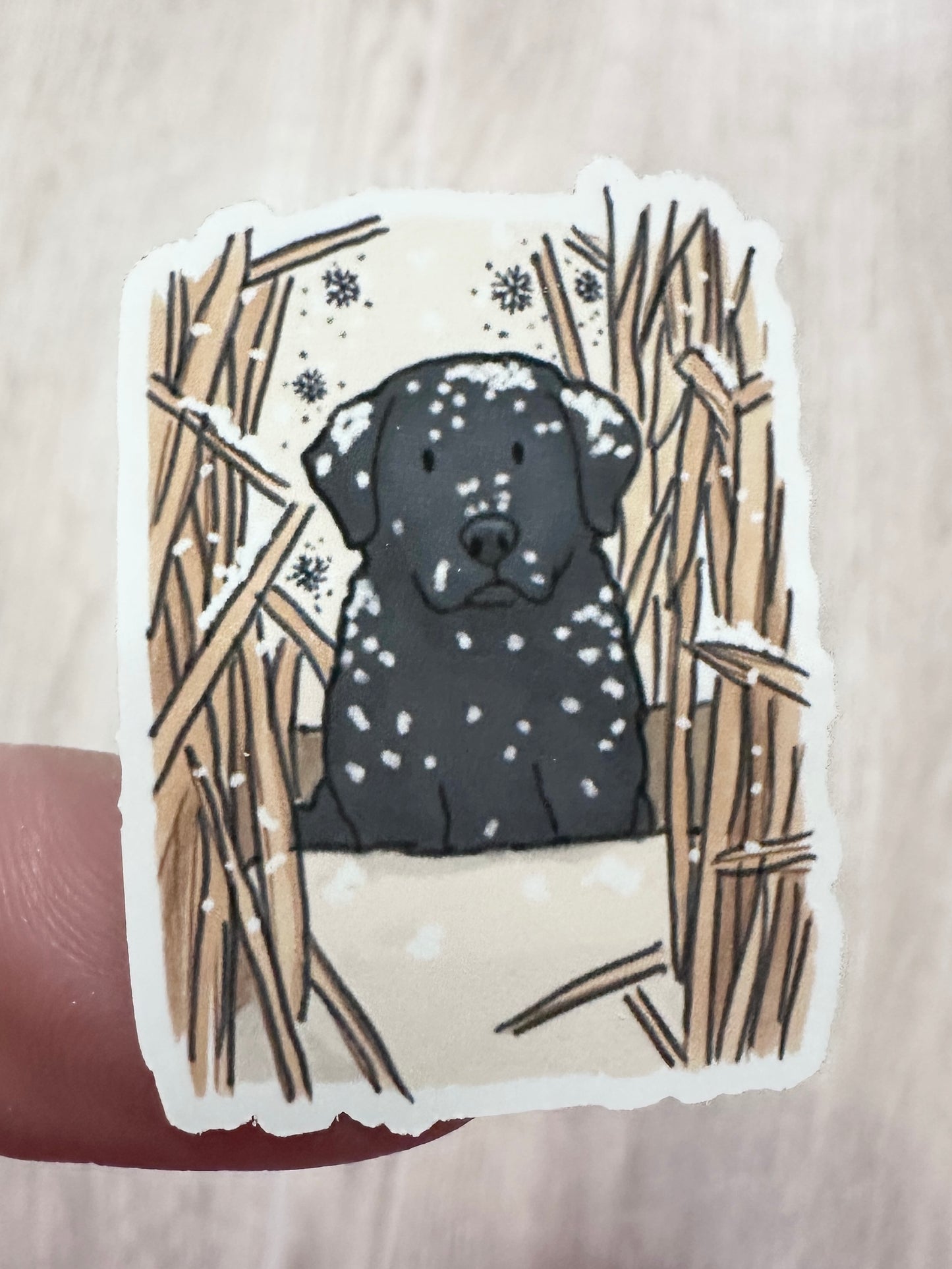 Black Lab Hunting Sticker Sheet Set