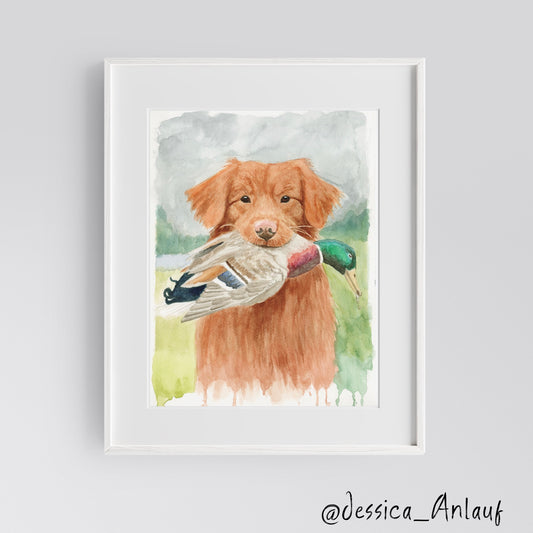 9x12 Toller with Duck