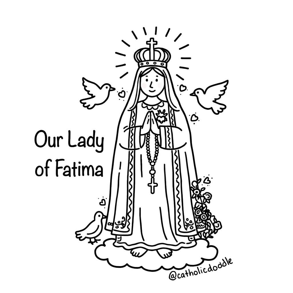 Free Coloring Page! - Our Lady of Fatima