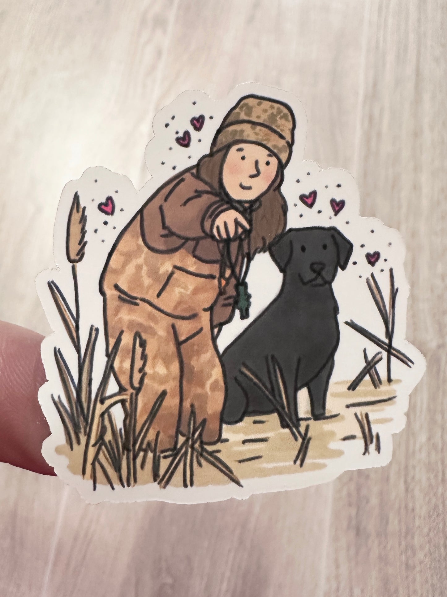 Black Lab Hunting Sticker Sheet Set