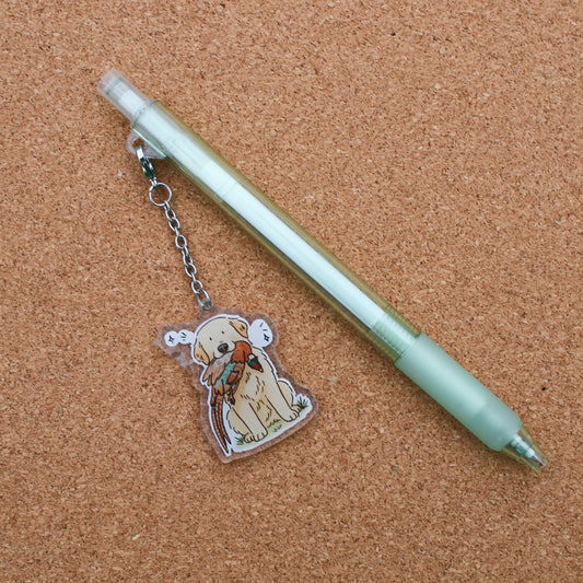 Acrylic Dangle Charm Pen - Golden Retriever