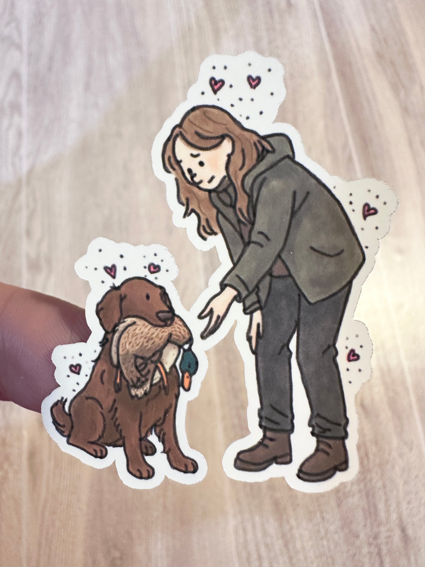 Flat-Coated Retriever Hunting Sticker Sheet Set (2 sheets)