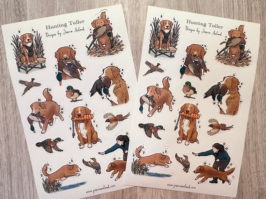 Toller Hunt Sticker Sheet Set (2 sheets)