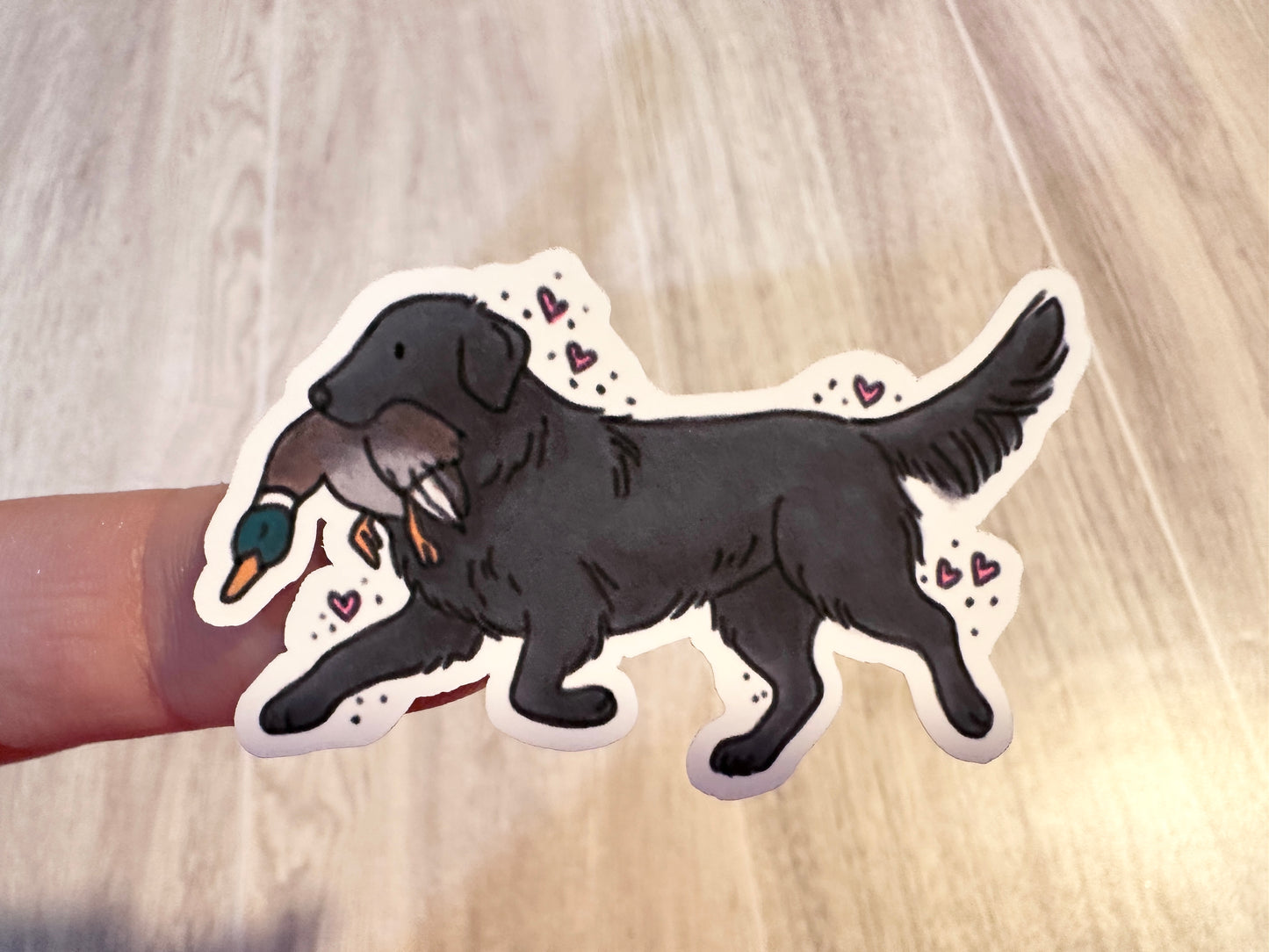 Flat-Coated Retriever Hunting Sticker Sheet Set (2 sheets)