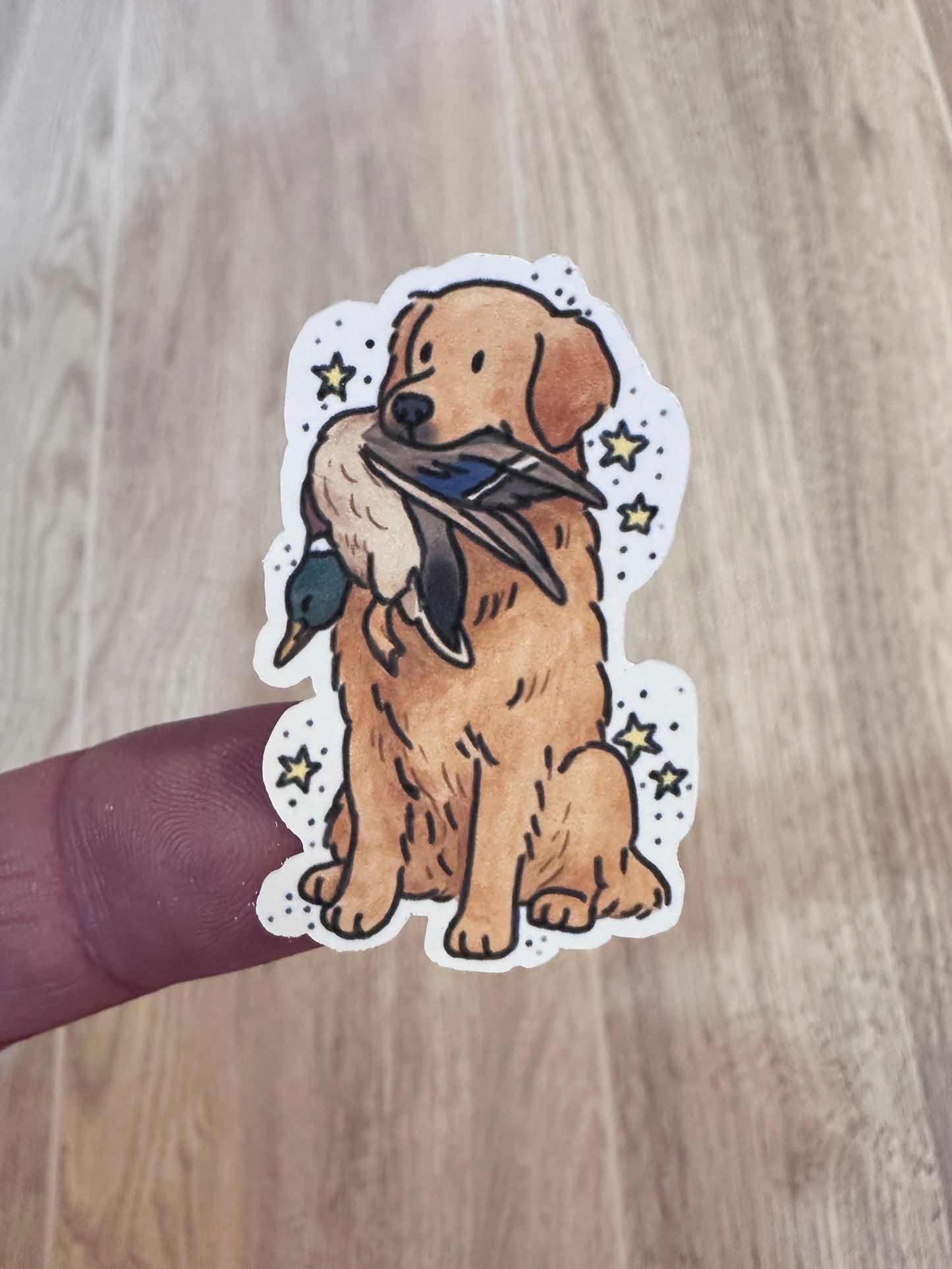 Golden Retriever Duck Hunt Sticker Sheet Set (2 sheets)