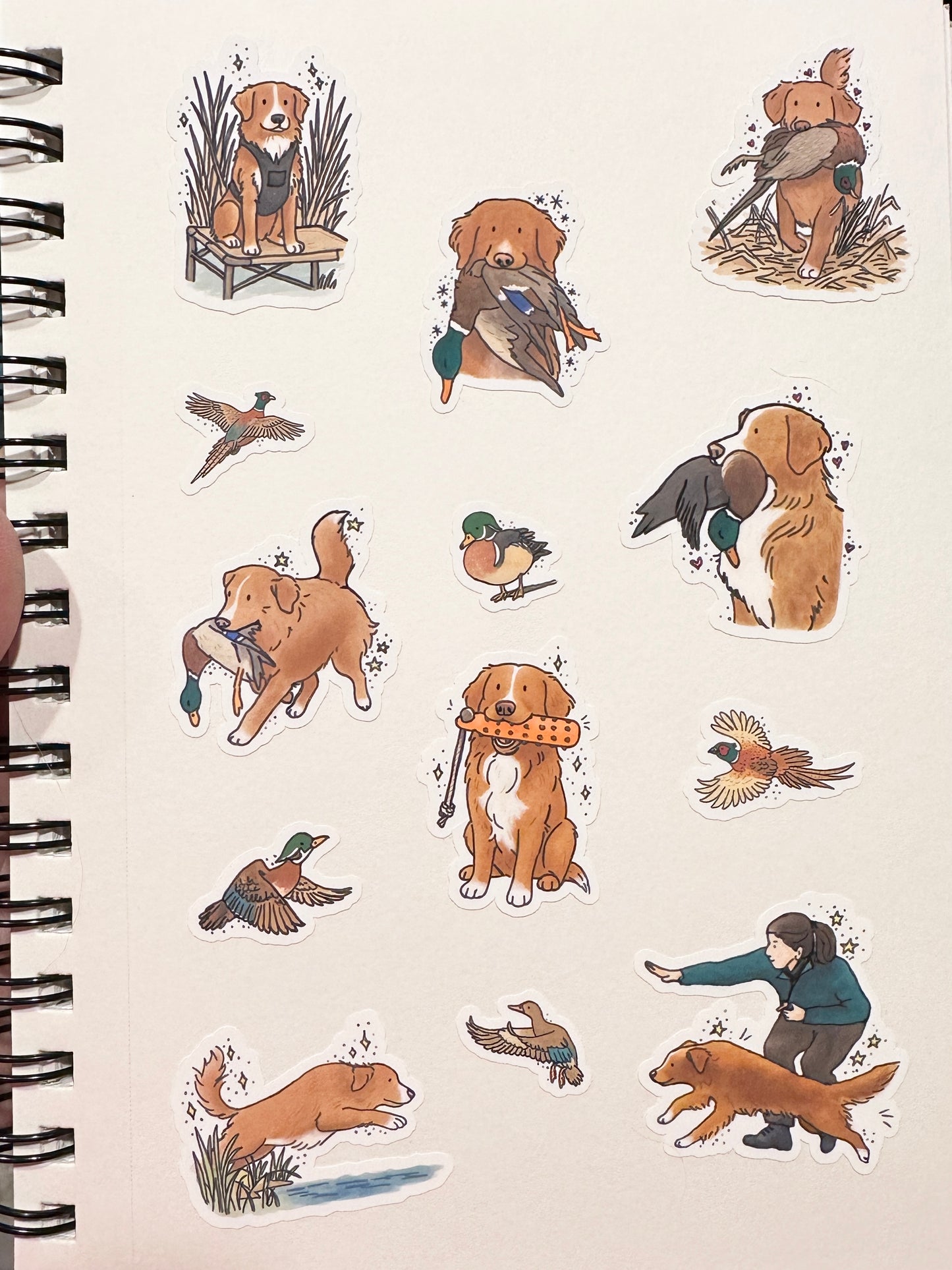 Toller Hunt Sticker Sheet Set (2 sheets)