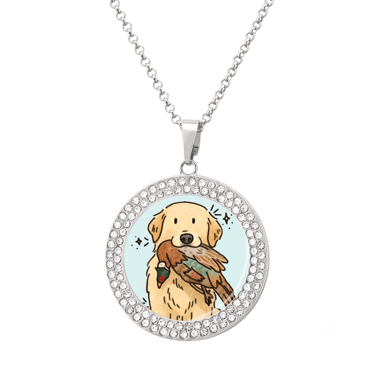 Sparkling Rhinestone Pendant Necklace