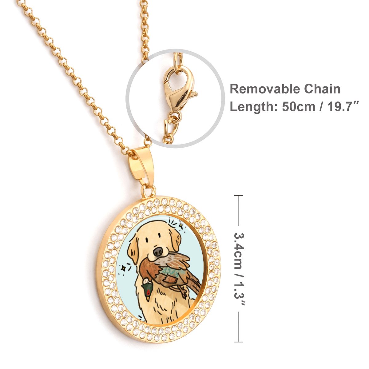 Sparkling Rhinestone Pendant Necklace