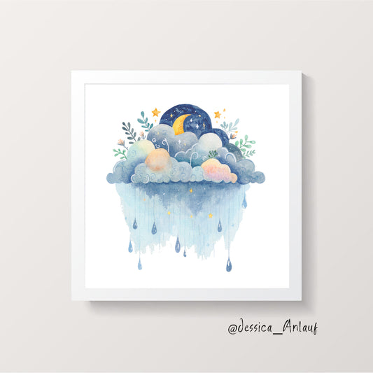 8x8 & 12x12 Watercolor - Rain Cloud