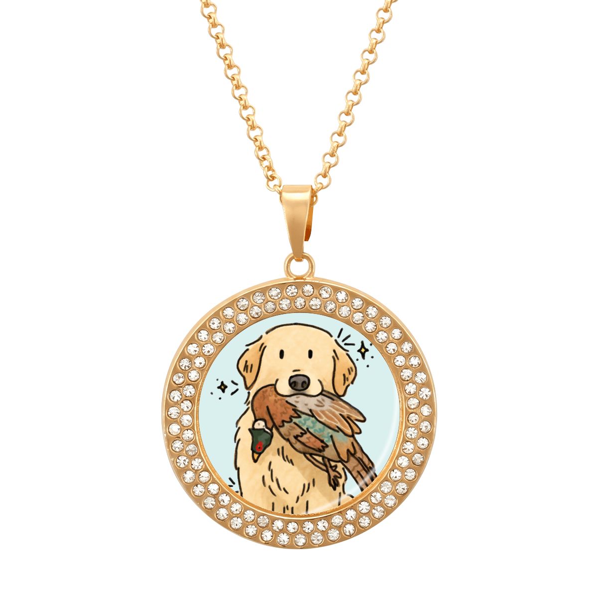 Sparkling Rhinestone Pendant Necklace