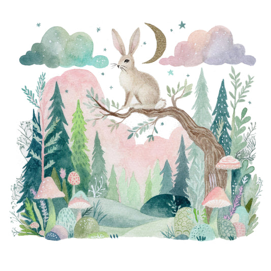 8x8 & 12x12 Watercolor - Hare