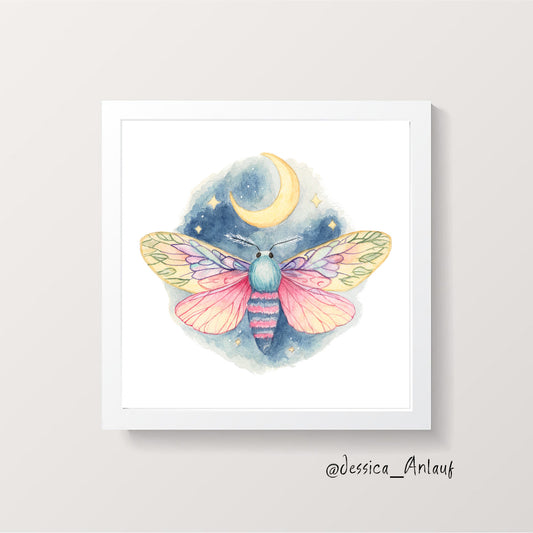 8x8 & 12x12 Watercolor - Moth