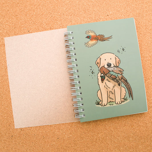 A6 Blank Notebook - Golden Retriever