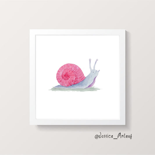 8x8 & 12x12 Watercolor - Snail