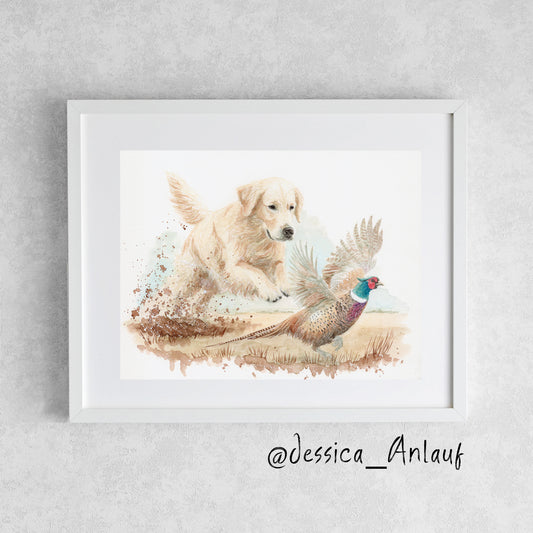 9x12 Watercolor "The Flush"